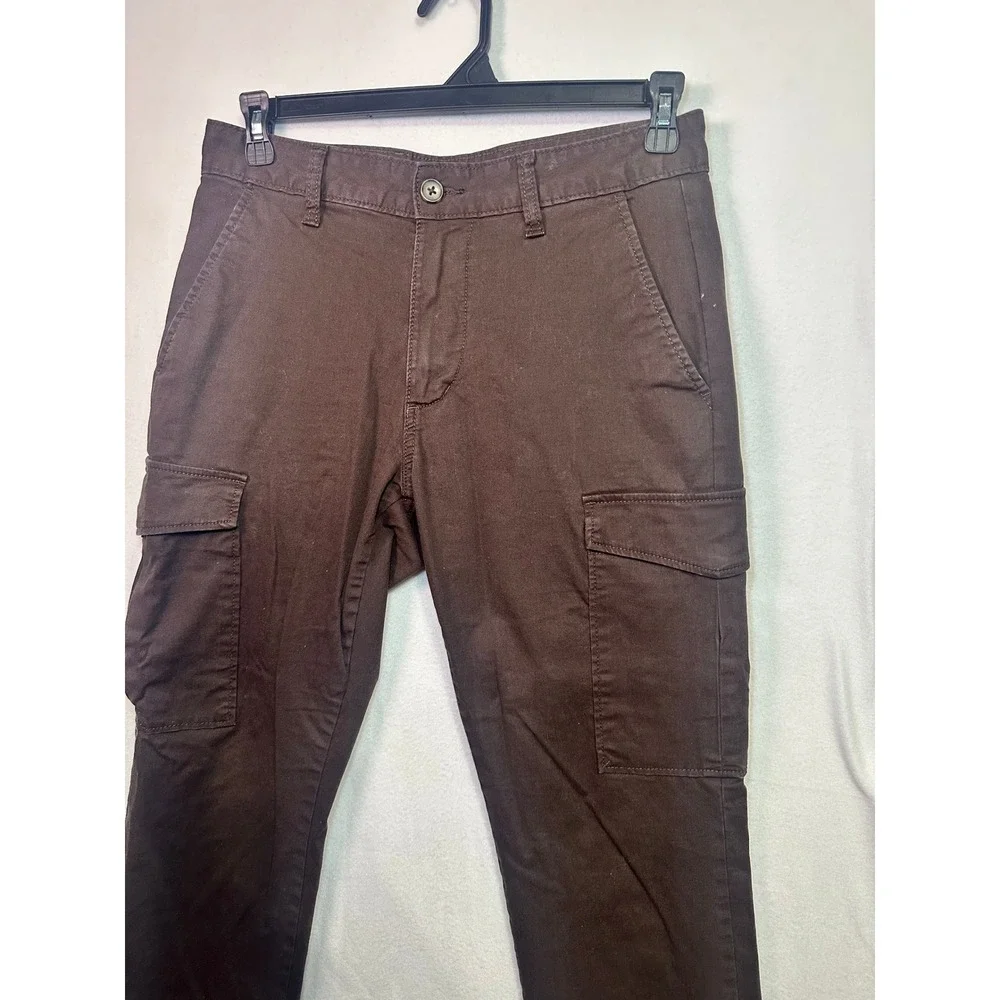 Old Navy Mens Straight Built-In‎ Flex Cargo Pants Brown 32x30 Utility Trousers